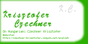 krisztofer czechner business card